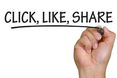 el yazma tıklayın paylaşmak gibi