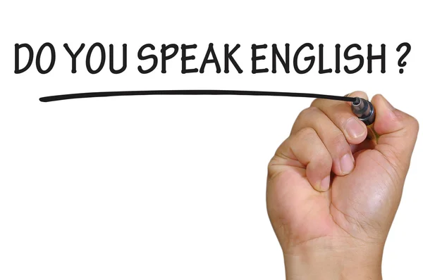 Escritura a mano hablas Inglés — Foto de Stock