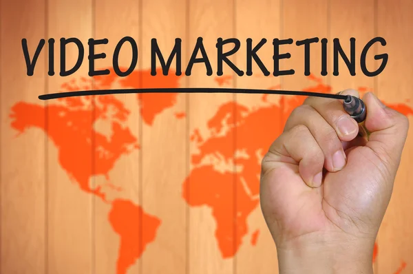 Escritura a mano video marketing — Foto de Stock