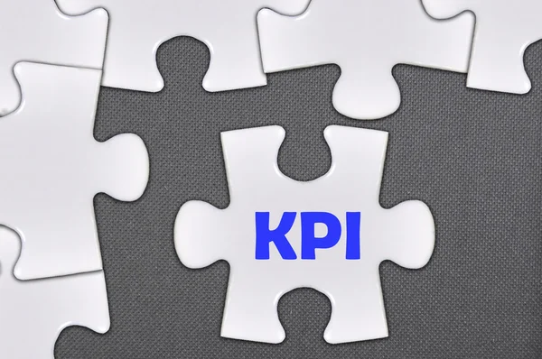 Rompecabezas palabra escrita KPI — Foto de Stock