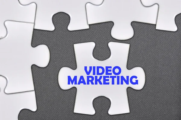 Rompecabezas palabra escrita video marketing — Foto de Stock