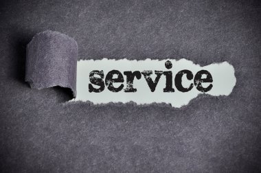 yırtık siyah şeker kağıt altında hizmet sözcüğü 