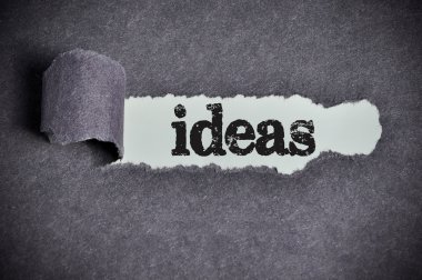 fikirler kelime yırtık siyah şeker kağıt'ın altında 