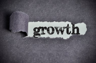 büyüme kelime yırtık siyah şeker kağıt'ın altında 