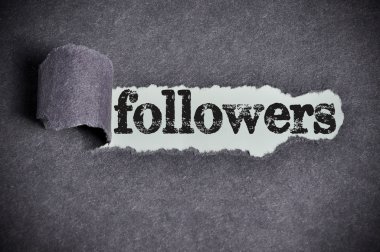 yırtık siyah şeker kağıt altında takipçileri sözcüğü 