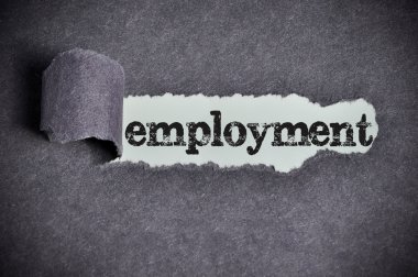 istihdam kelime yırtık siyah şeker kağıt'ın altında 