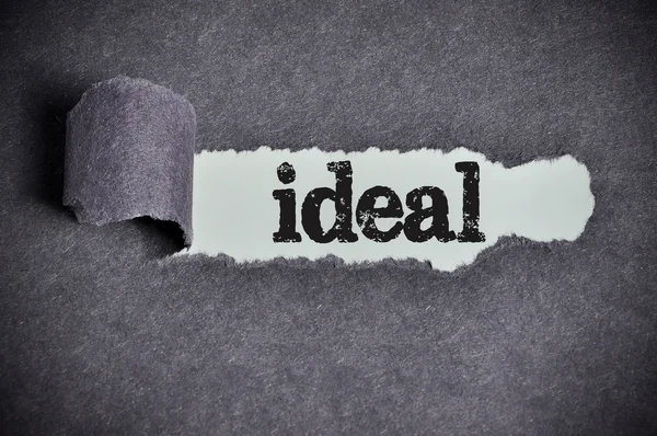 ideal kelime yırtık siyah şeker kağıt'ın altında 