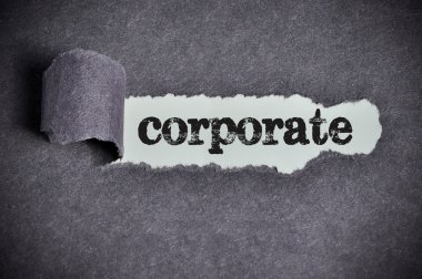 yırtık siyah şeker kağıt'ın altında şirket kelime 