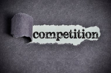 rekabet kelime yırtık siyah şeker kağıt'ın altında 