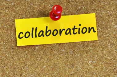 cork arka plan notları kağıt üzerinde işbirliği kelime
