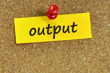 çıkış kelime ile mantar arka plan notları kağıt üzerinde