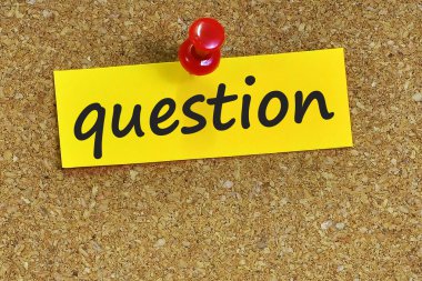 soru kelime ile mantar arka plan notları kağıt üzerinde