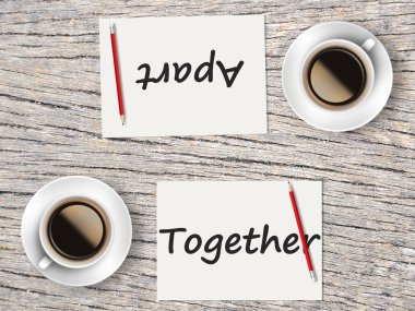 İş kavramı: Karşılaştırma arasında birlikte ve ayrı