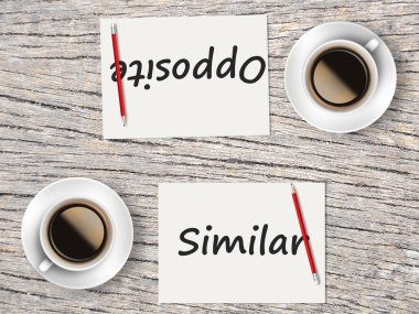 İş kavramı: Karşılaştırma arasında benzer ve zıt