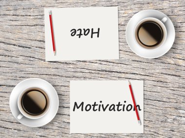 İş kavramı: Motivasyon ve nefret karşılaştırma 