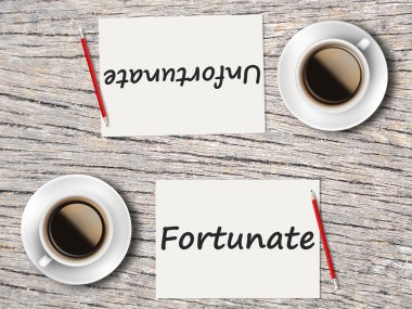 İş kavramı: Şanslı ve talihsiz karşılaştırma