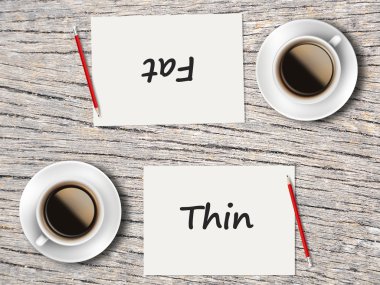 İş kavramı: Şişman ve zayıf karşılaştırma