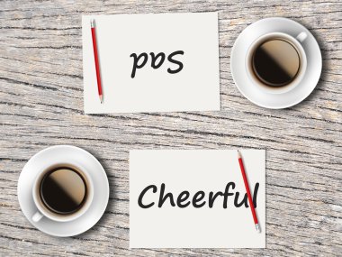 İş kavramı: Neşeli ve üzgün karşılaştırma