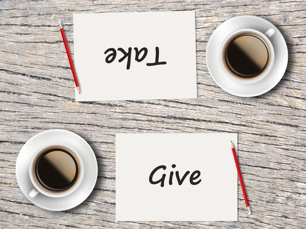 İş kavramı: Vermek ve almak karşılaştırma 