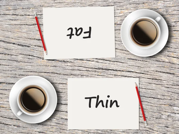 İş kavramı: Şişman ve zayıf karşılaştırma