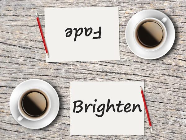 İş kavramı: Arasında karşılaştırma gözden kaybolmak ve aydınlatmak