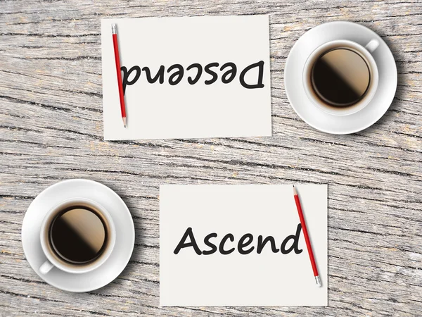 Business Concept: Confronto tra ascesa e discesa — Foto Stock