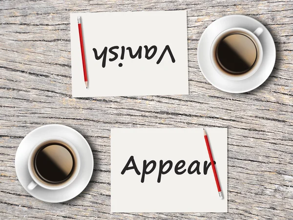 İş kavramı: Arasında karşılaştırma görünür ve kaybolur  