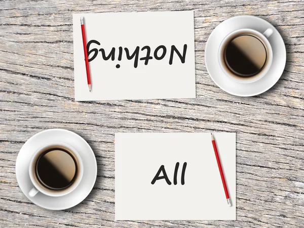 İş kavramı: Tüm ve hiçbir şey karşılaştırma