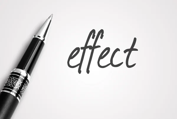 pen writes effect on paper