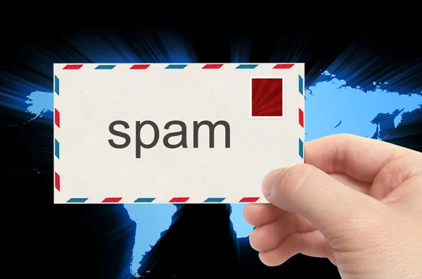 Senden oder Empfangen von Spam-Mails - Sicherheitskonzept für E-Mails — Stockfoto