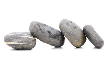 Zen ve beyaz arka plan üzerinde Spa taşı