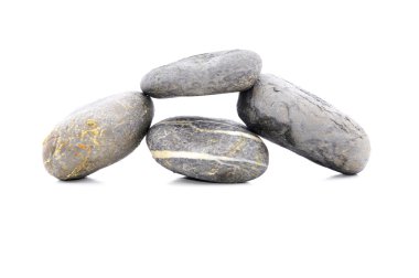 Zen ve beyaz arka plan üzerinde Spa taşı