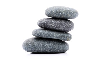 Zen ve beyaz arka plan üzerinde Spa taşı