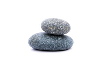 Zen ve beyaz arka plan üzerinde Spa taşı