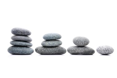 Zen ve beyaz arka plan üzerinde Spa taşı