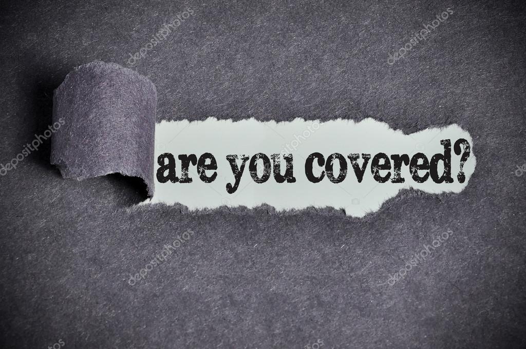 Are you covered word under torn black sugar paper Stock Photo by ©under