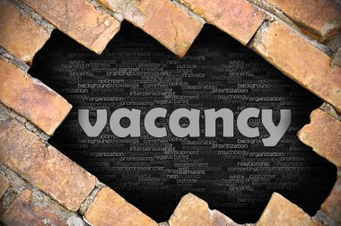 Word boşluk ile tuğla duvarı