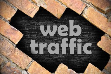 Word web trafiği ile tuğla duvarı