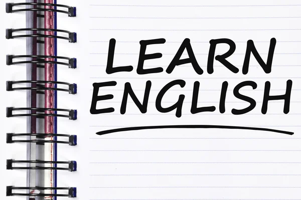 learn english words on spring white note book