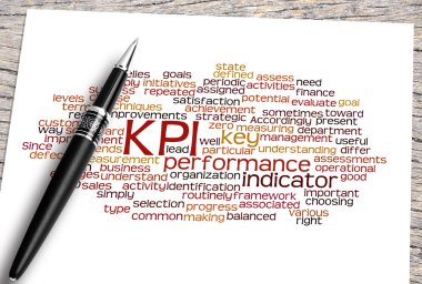 Kalem ve KPI Word bulut kadar yakın