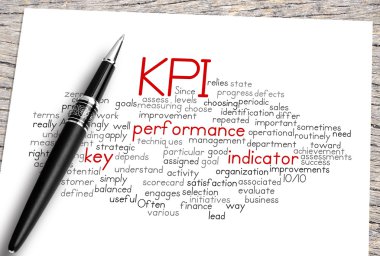 Kalem ve KPI Word bulut kadar yakın