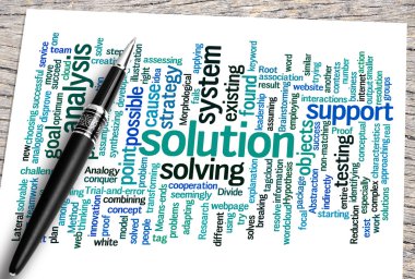 Kalem ve çözüm Word bulut kadar yakın