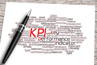 Kalem ve KPI Word bulut kadar yakın