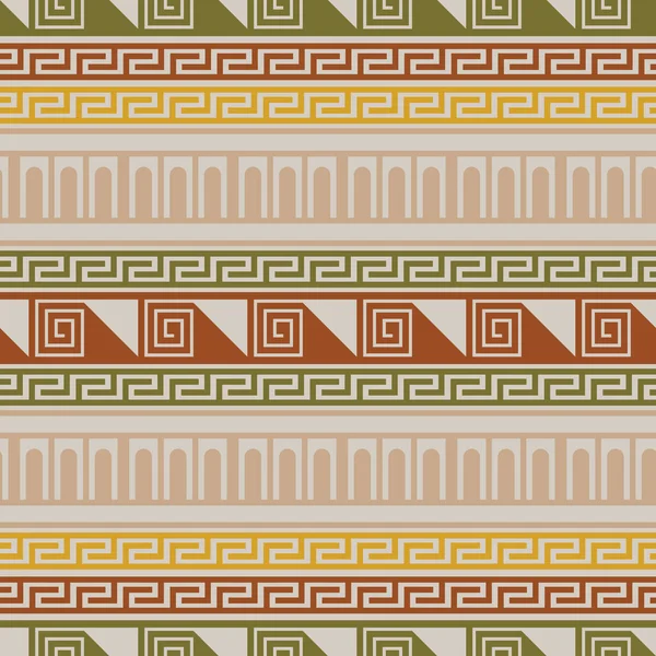 Naadloos Patroon Met Grieks Ornament Decoratieve Folk Ontwerp Van Oppervlakken Stockillustratie