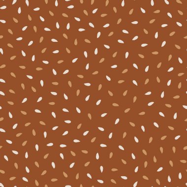 Bitki tohumlarıyla soyut, kusursuz desen. Sağlıklı yiyecekler ve abur cuburlar. Vektör illüstrasyonu. 