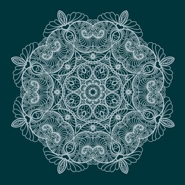 Dairesel süsleme. Vektör çizim.