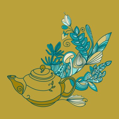 Çin stilize çaydanlık