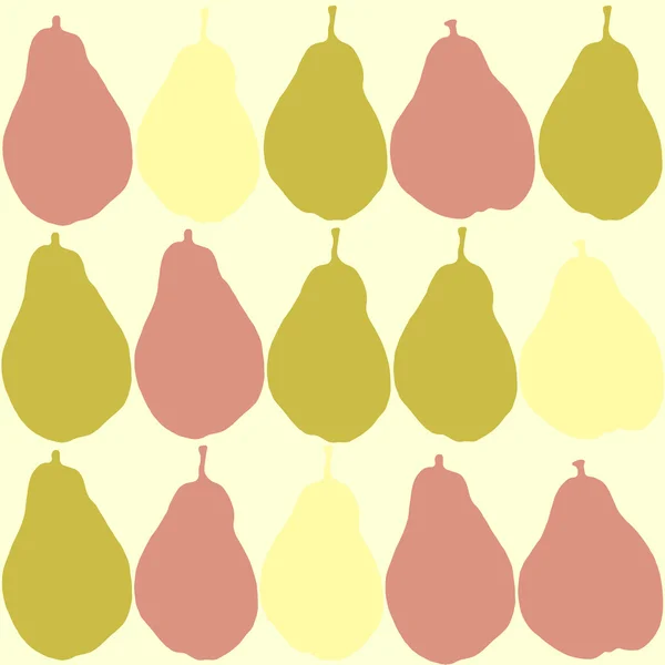 Seamless pattern with pears. — Stock Vector
