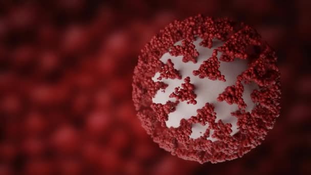 Célula del coronavirus girando. Vídeo Loopable — Vídeos de Stock