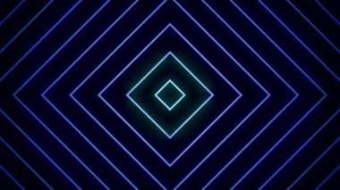 Neon eşmerkezli karelerin radyo dalgası animasyonu